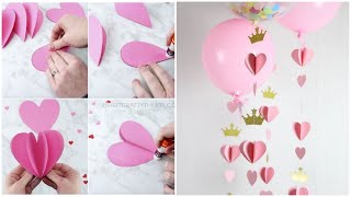 DIY||Cara Membuat Hiasan  Love Dari Kertas