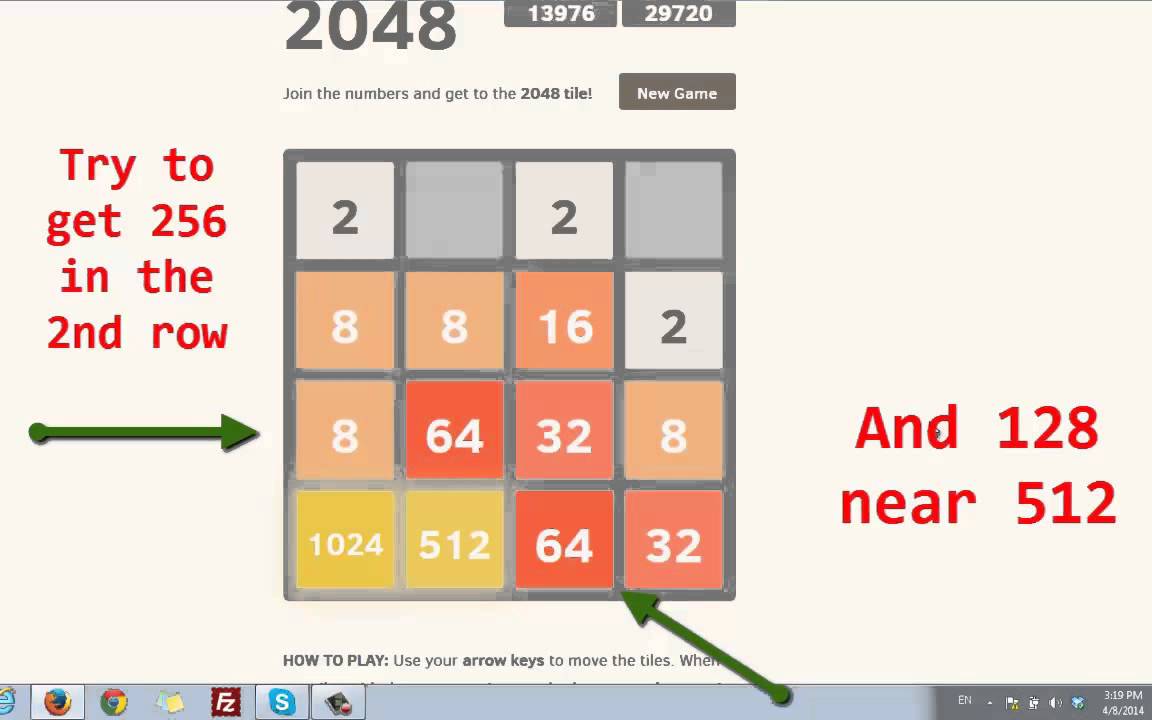 2048-win-strategy-demonstration-step-by-step-youtube