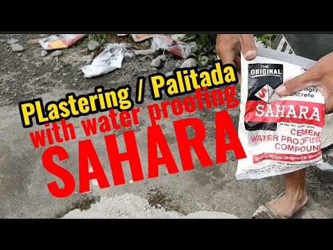 Plastering / Palitada with water proofing sahara (Day 40)