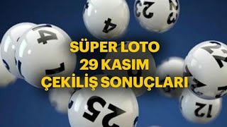 Süper Loto Çekiliş Sonuçları 29 Kasım 2020