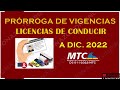 AMPLIACIÓN LICENCIAS DE CONDUCIR | PRÓRROGAS | COMUNICADO AGOSTO 2022 | VENCIMIENTOS BREVETE PERÚ