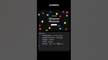 Glass morphism effect with CSS code
