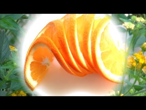 オレンジの飾り切り 細工果物 How To Make Orange Garnish Upurin Cooking Carving Youtube