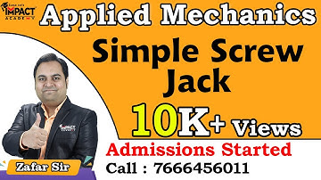 Simple Screw Jack | Applied Mechanics | Mechanical Engineering #engineering #gateexam2026 #2026