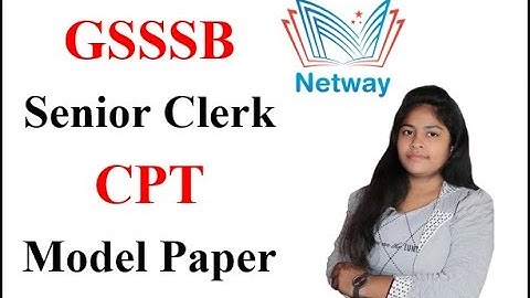Senior Clerk CPT Model Paper with Result | GSSSB CPT | Senior Clerk CPT