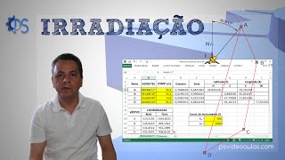 ENGENHARIA TOPOGRAFIA POLIGONAL - Levantamento por Irradiação - Cálculo de Coordenada (Azimute)