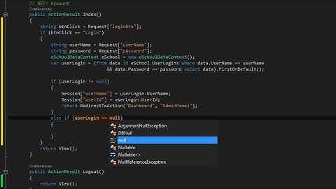 Simple Login Application - ASP.NET MVC Login