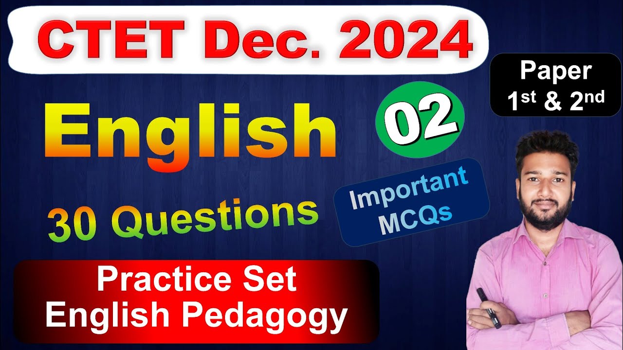 CTET English Pedagogy Language practice set 2 December 2024 Hindi ...