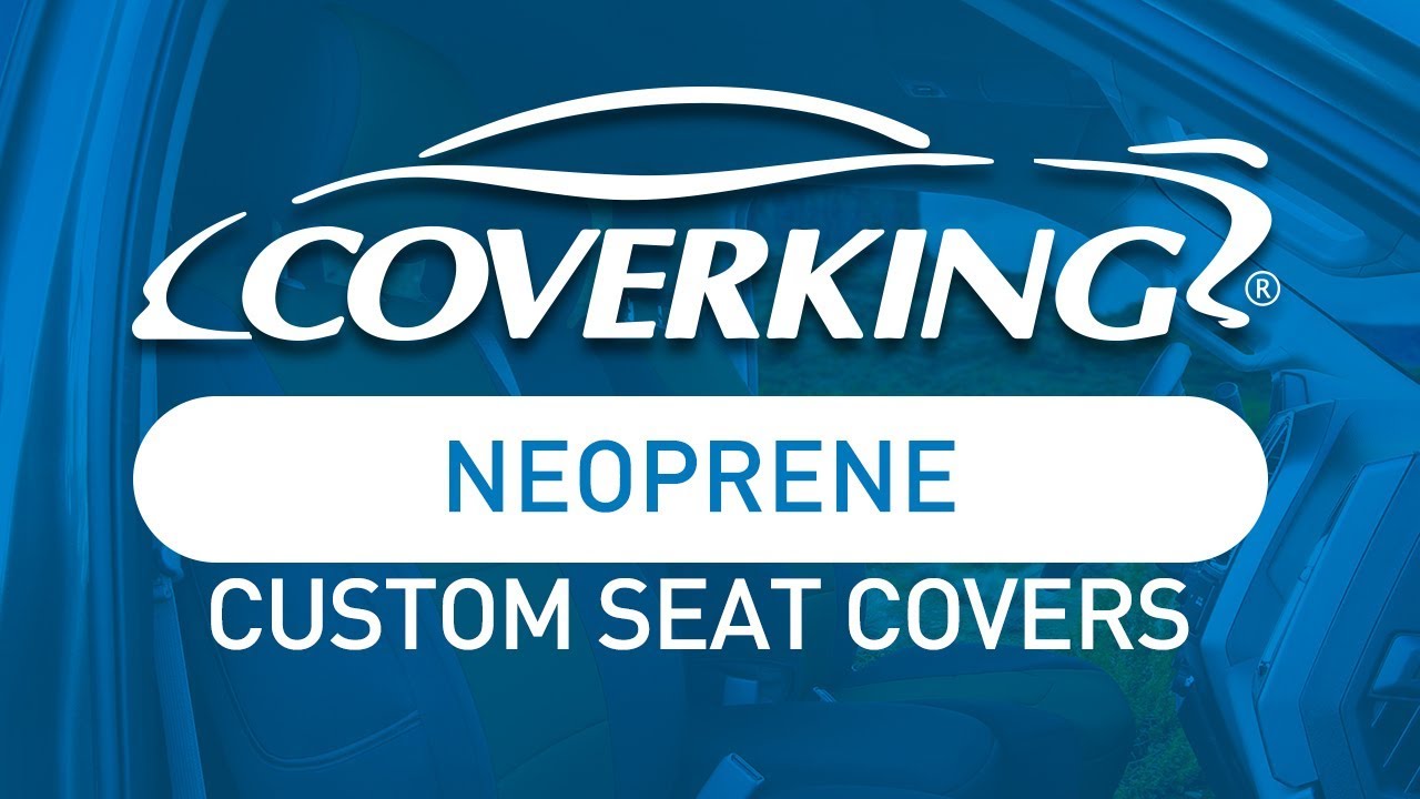 Coverking Custom Seat Covers Neoprene Blue Black Sides CSCF3
