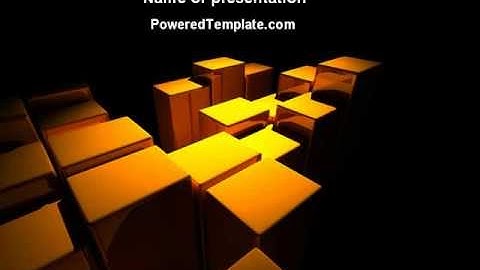Gold Boxes PowerPoint Template by PoweredTemplate.com