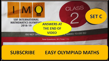 IMO CLASS 2 # SET C  # last year paper with Answers # 2018-19