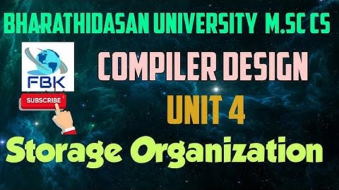 Storage Organization | Compiler Design