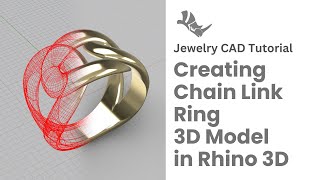 Create Chain Link Style Ring Jewelry CAD Design Tutorial 3D Modeling with Rhino 3D #461