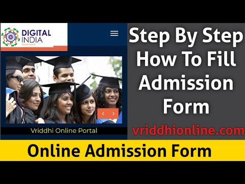 VRIDDHI PG /UG Online Admission Form 2021 Filling Step By Step On College Online Admission