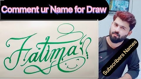 How to Write with Cut Marker | Fatima Name Signatures | #fatima   #englishcalligraphy #shorts
