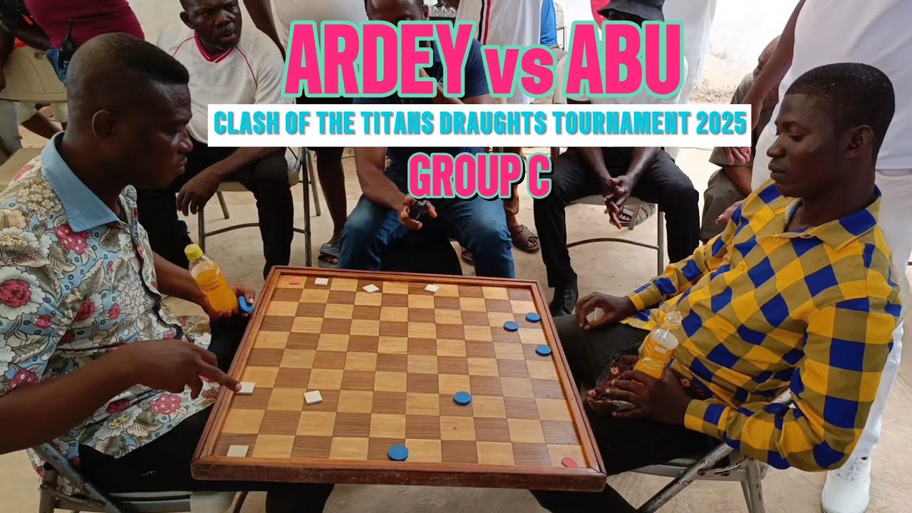 Abu National vs Ardey. Clash Of The Titans Draughts Tournament 2025. Group D. Five Pieces 