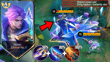20 KILLS! 💀 THIS NOLAN ONE SHOT BUILD IS ACTUALLY BROKEN!! (Must abuse!) -Mobile legends