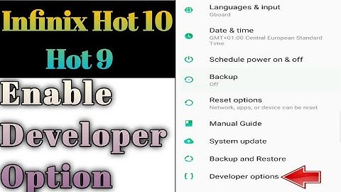 How to Enable Developer Option in Infinix Hot 10 | Zeshi Protech