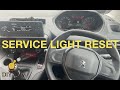 How to reset Peugeot Partner service light 2020