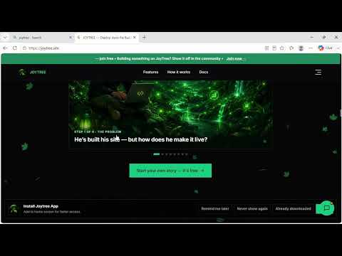 How to deploy a website on JOYTREE part 1