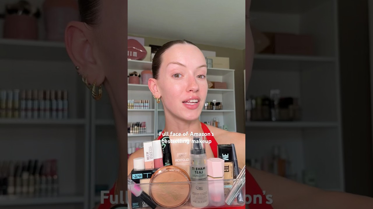 Full face of Amazon’s bestselling makeup