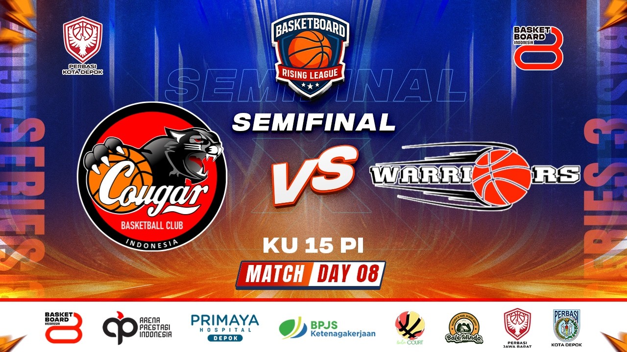 🔴 D8 | SEMIFINAL [ Match 5 ] COUGAR VS WARRIORS ( KU 15 PI ) 🏅 Basketboard Rising League S3 2026
