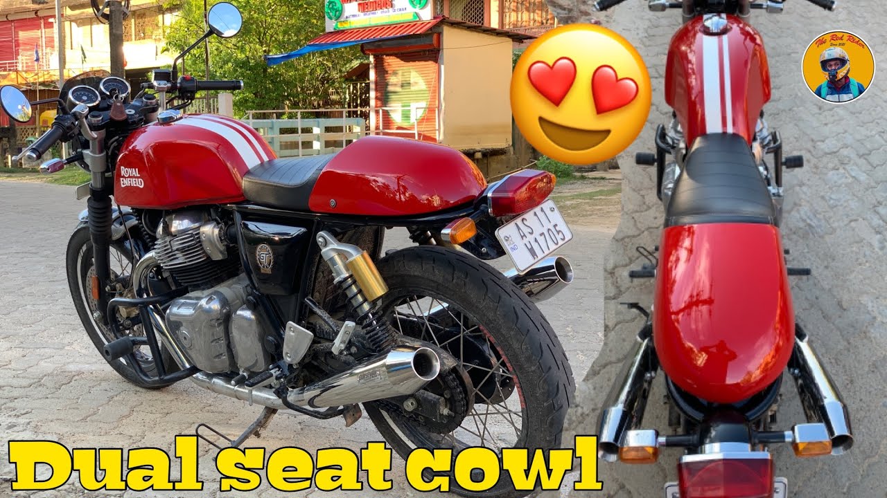 Rocker Red Dual seat cowl for my Continental Gt 650 is finally here