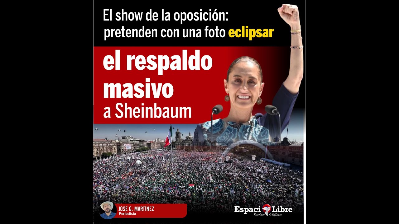 El show de la oposición: pretenden con una foto eclipsar el respaldo masivo a Sheinbaum