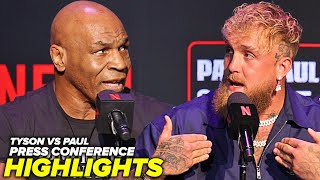 Mike Tyson Vs Jake Paul Press Conference Highlights Face Off