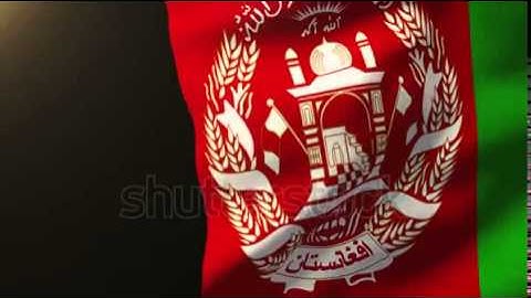 Afghanistan flag waving in the wind. Looping sun rises style. Animation loop Stock video by