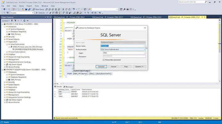 Step by Step - Setup Transacational replication in sql 2019 using backup_restore