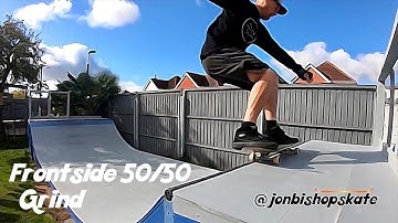 Learn to Frontside 50/50 Grind on a Skateboard on a Mini Ramp (Return to Corfe Mullen)