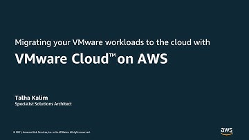Migrating your VMware workloads to the cloud with VMware Cloud on AWS - AWS Virtual Workshop