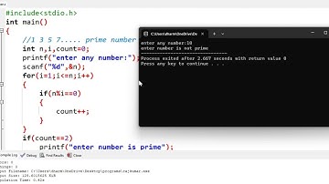 Check Any Number is Prime or Not Prime with Code in C language || By Cse Code....