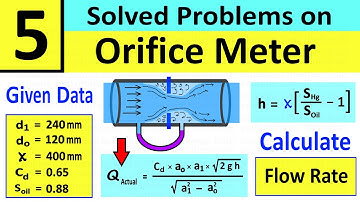 Orifice Meter Problem 5: Calculate Rate of Flow of Oil flowing through Orifice Meter | Shubham Kola