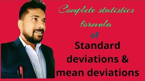 complete statistics formula of standard deviations and mean deviations //Optional math //Episode 184
