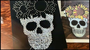 Sunflower Skull String Art DIY Tutorial