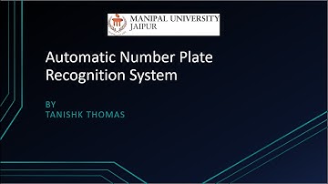 Automatic Number Plate Recognition System