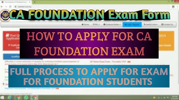 How to Apply for CA-Foundation Exam Form Online | Declaration Certificate | Being CA ||