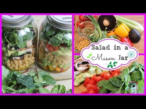 ❀ How To: Healthy Salad recipe for weight-loss | Salad In a Mason Jar ❀