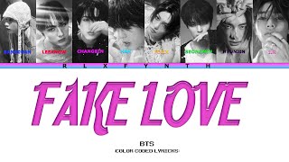 [AI Cover] Stray Kids   Fake Love by BTS (방탄소년단) Color Coded Lyrics