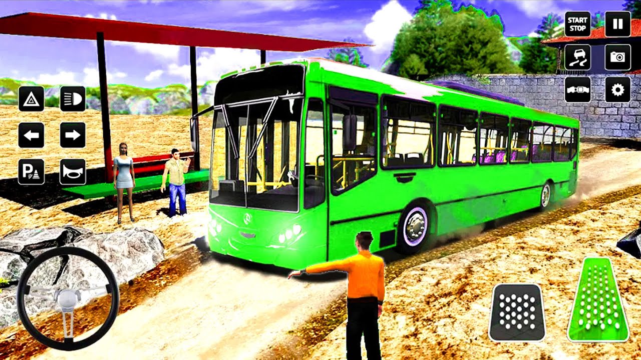 Offroad Mobile Bus Transporter Drive 2021 – Luxury Bus Hill Coach Driving Simulator Android Gameplay