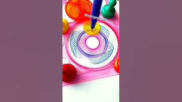 Vibrant Spirograph Patterns! 🌈 | Patrones Vibrantes de Espirógrafo! 🌈 #spirograph #patterns #short