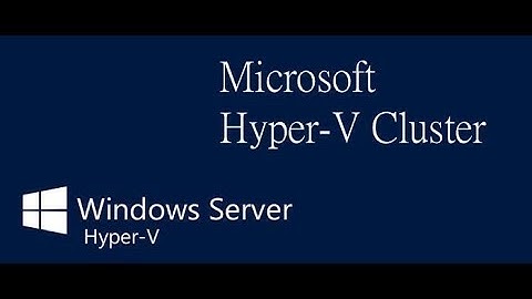 Windows Server 2012 R2 Hyper V Failover Cluster