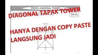 Cara Cepat Membuat Gambar Diagonal Tapak Tower Dengan Excel Macro