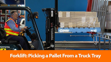 Forklift: Picking A Pallet From A Truck Tray - Safety Training Video