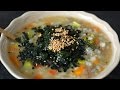 Beef and vegetable porridge (Soegogi-yachaejuk: 쇠고기야채죽)