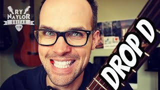 drop d guitar tuning, chords and riffs guitar tutorial lesson