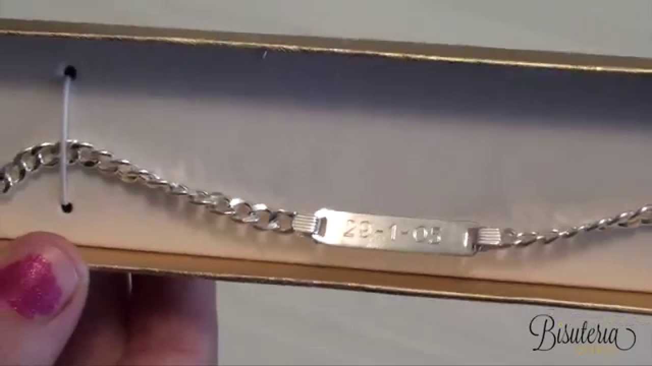 Pulsera Esclava de plata personalizada - YouTube