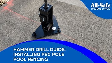 Hammer Drill Guide : Installing Peg Pole Pool Fencing